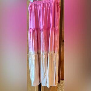 Italian brand Semicouture 01 maxi skirt in crisp cotton with lycra.